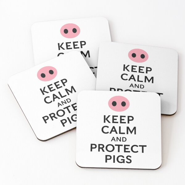 Item preview, Keep Calm And Protect The Pigs Funny and Inspirational Pig Lover Saying designed and sold by Scratches Tees.