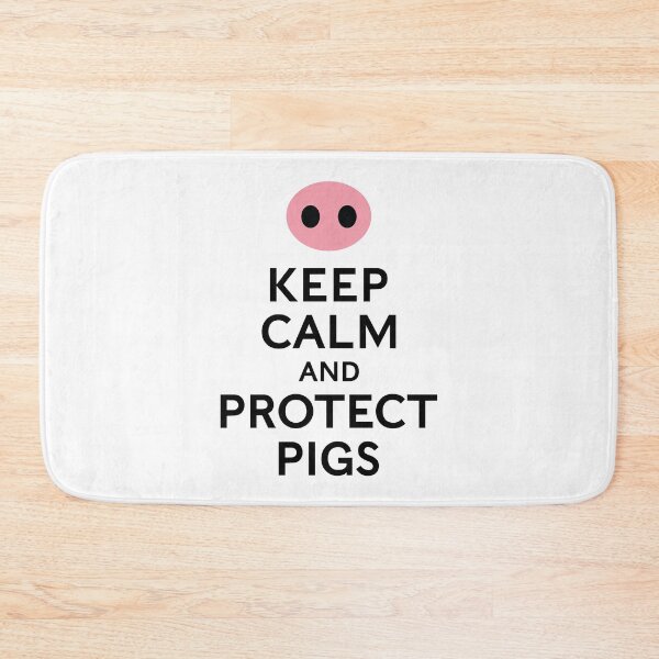 Item preview, Keep Calm And Protect The Pigs Funny and Inspirational Pig Lover Saying designed and sold by Scratches Tees.