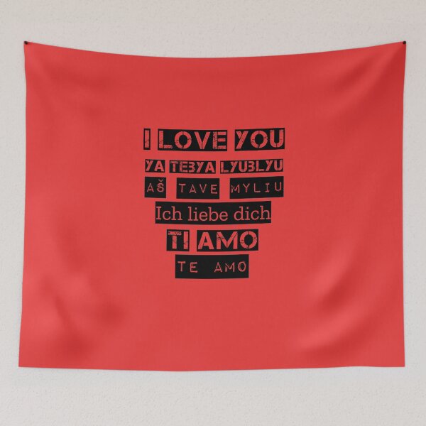 Item preview, I love you Ya tebya lyublyu As tave myliu Ich liebe dich Ti amo Te amo designed and sold by LiniShop.