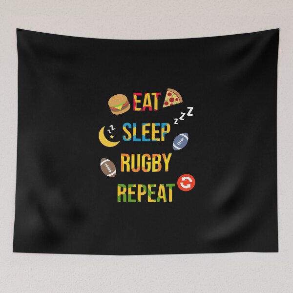 Item preview, Eat Sleep Rugby Repeat designed and sold by Tokhidinart.