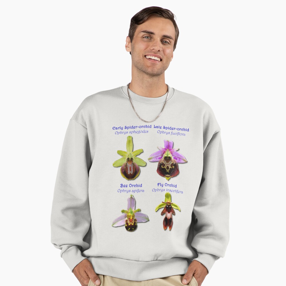 トップス Ophrys: i to eye Sweatshirt Ophrys: i to eye Sweatshirt The Four British Ophrys Orchid Flowers