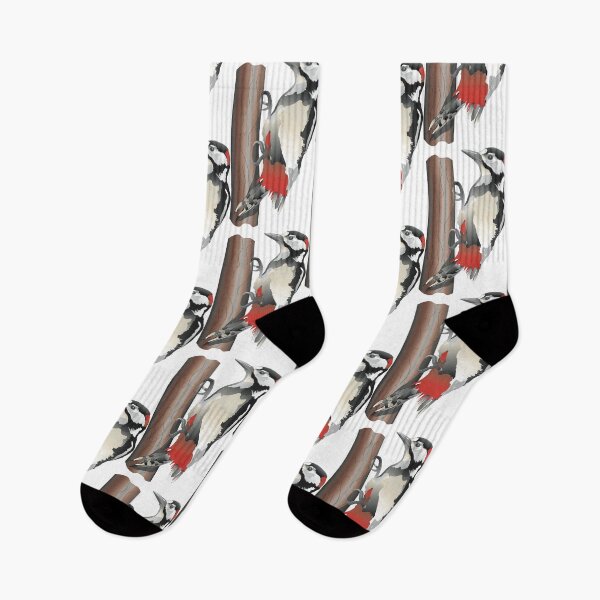 Item preview, Great Spotted Woodpecker Bird Illustration designed and sold by BijouArt.
