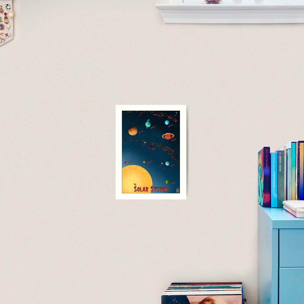 Retro Solar System Silver Age Poster Art Print