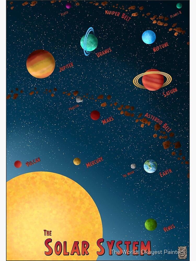 Retro Solar System Silver Age Poster by simonbreeze