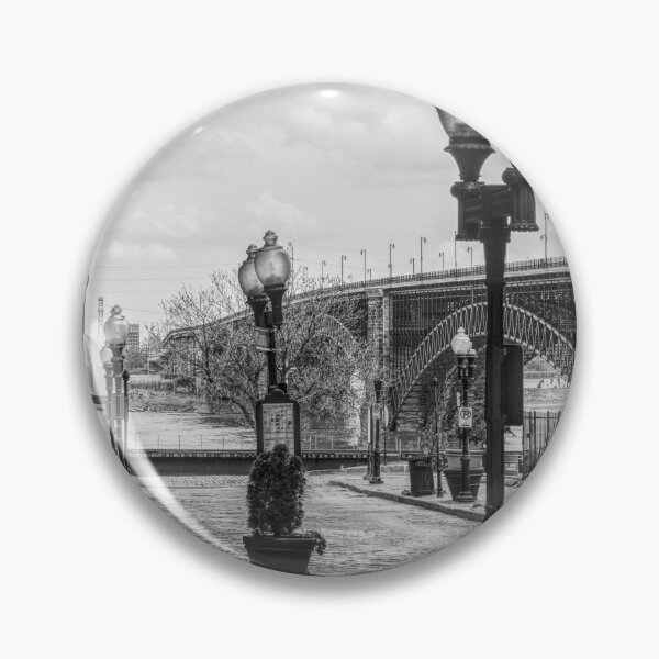 Item preview, Eads Bridge Along Lucas Ave Grayscale designed and sold by mljdwhite.