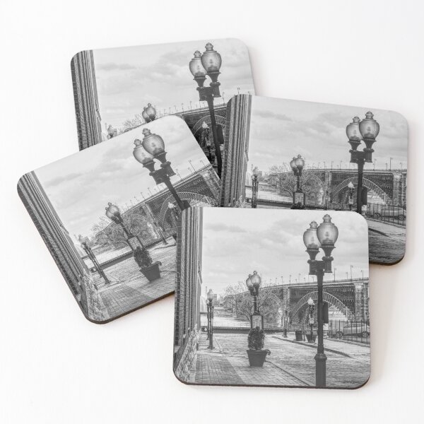 Item preview, Eads Bridge Along Lucas Ave Grayscale designed and sold by mljdwhite.