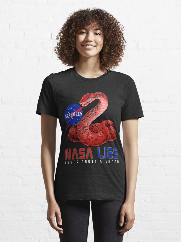 Alternate view of NASA Lies - Never Trust a Snake Essential T-Shirt