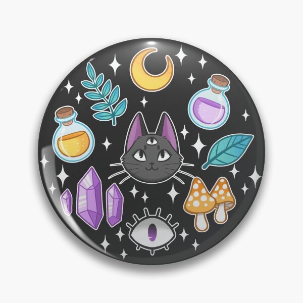 Item preview, Witchy Cat Pattern Black designed and sold by kattvalk.