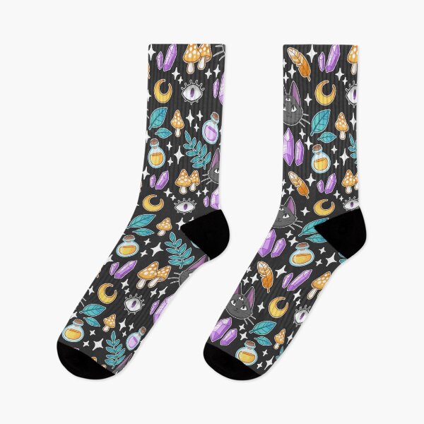 Item preview, Witchy Cat Pattern Black designed and sold by kattvalk.