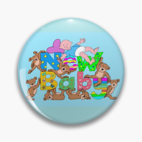 Item preview, New baby, teddies holding up the words new baby. designed and sold by Michael Mills.