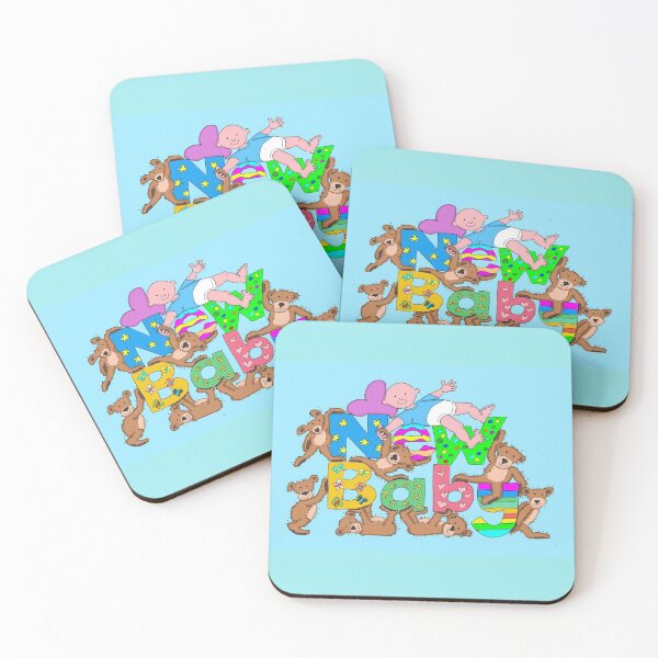 Item preview, New baby, teddies holding up the words new baby. designed and sold by Michael Mills.