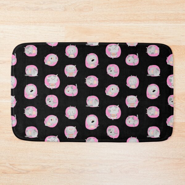 Item preview, Yoga Cats Meowmaste pink sticker set pattern designed and sold by hendeJens.