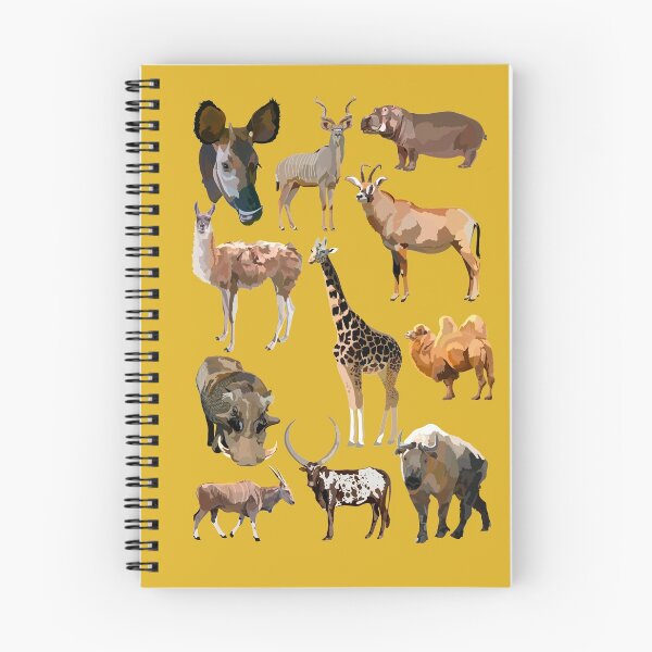 Item preview, H is for Hoofstock,Hoofstock Artwork – Diverse African and Asian Ungulates Featuring Giraffe, Camel, Warthog, Takin, Okapi, and Roan Design designed and sold by PrettylittlepastelUk.