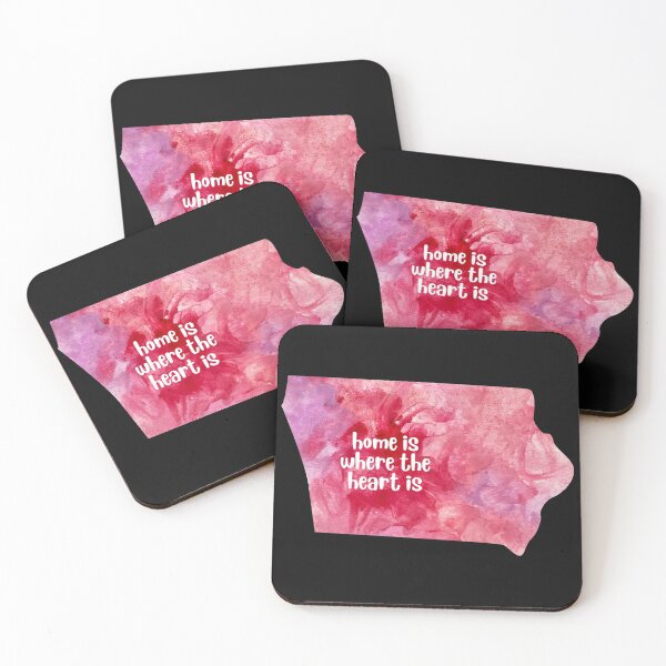 Item preview, Iowa state home USA Map watercolor pink watercolour designed and sold by WatercolorFun.
