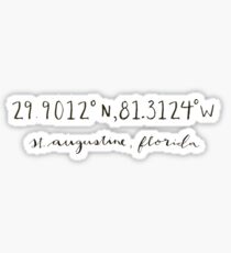 ST. AUGUSTINE COORDINATES Sticker