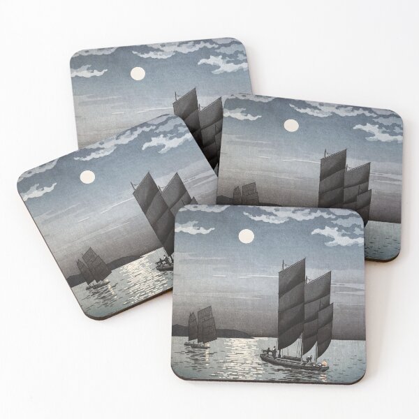 Item preview, Boats at Shinagawa by Tsuchiya Koitsu designed and sold by Takeda-art.