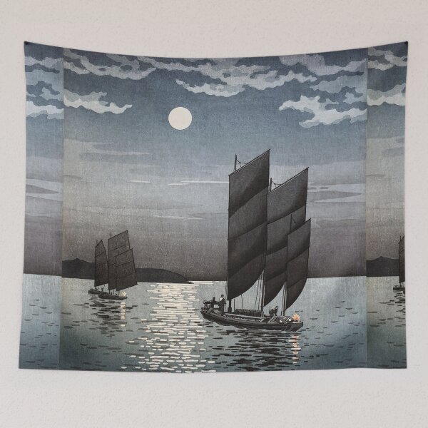 Item preview, Boats at Shinagawa by Tsuchiya Koitsu designed and sold by Takeda-art.