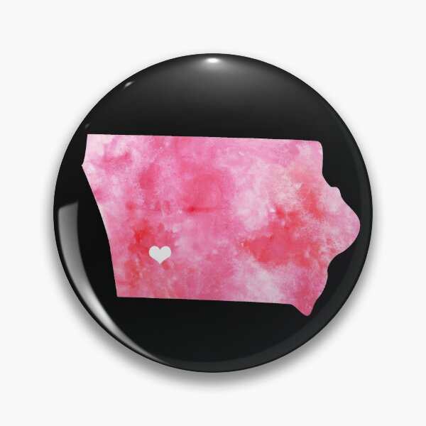 Item preview, Iowa state home USA Map watercolor pink watercolour designed and sold by WatercolorFun.