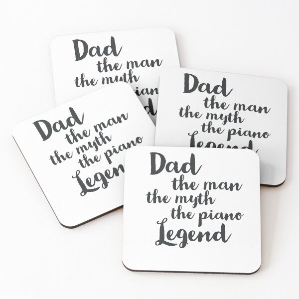 Item preview, Dad the man the myth the piano legend designed and sold by Preety Padhiyar.