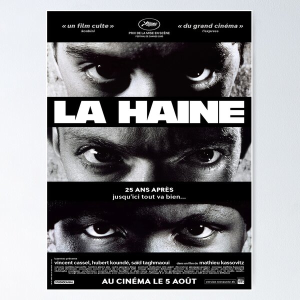Poster de Film Culte Français La Haine