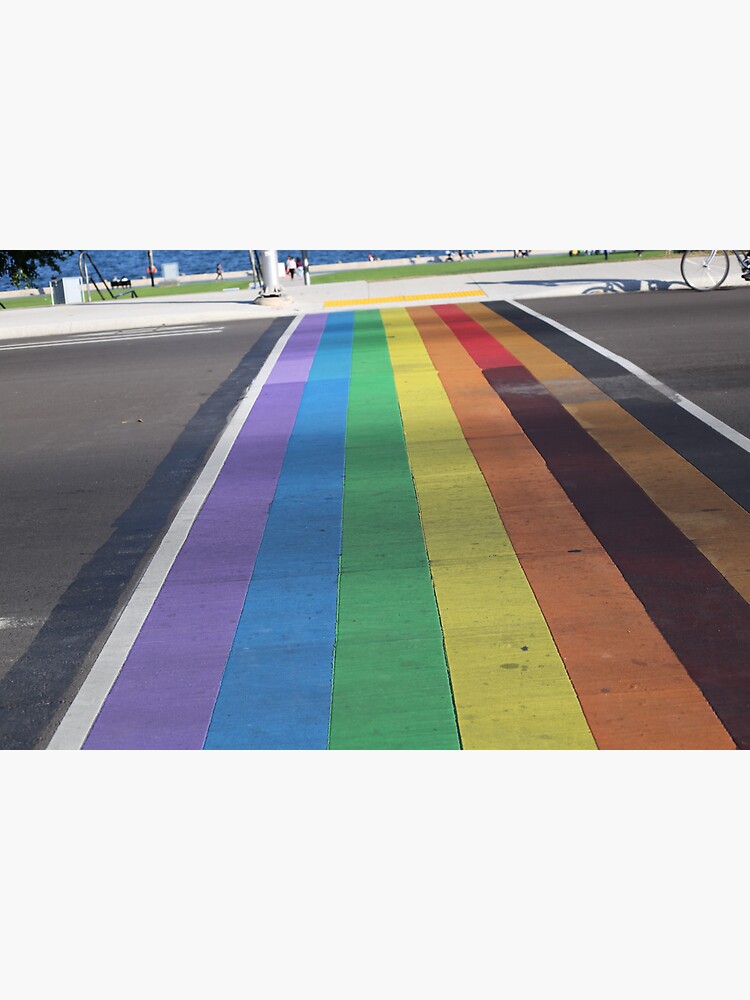 "The meaning behind RAINBOW crosswalk." Sticker for Sale by