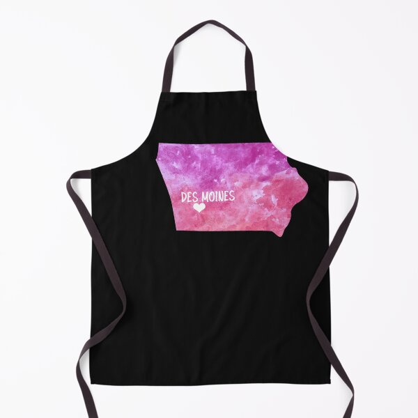 Item preview, Des Moines Iowa state home USA Map watercolor pink watercolour designed and sold by WatercolorFun.
