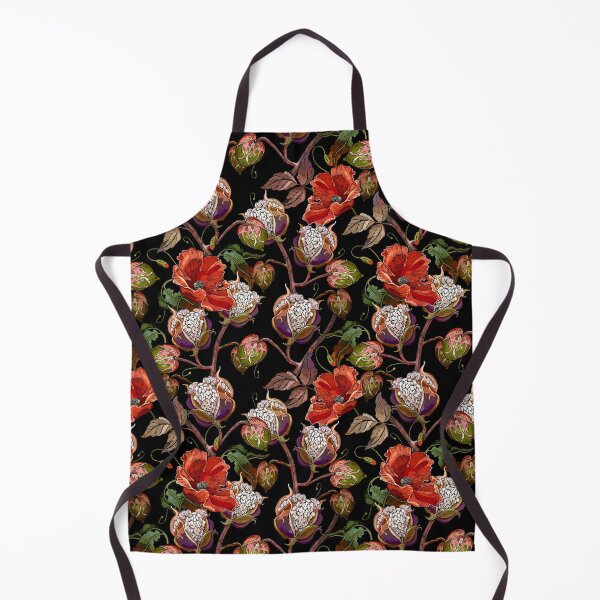 Item preview, Red poppies and white cotton flowers  designed and sold by matrioshka.