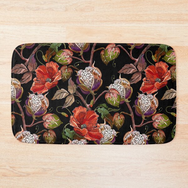 Item preview, Red poppies and white cotton flowers  designed and sold by matrioshka.