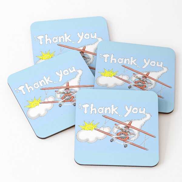 Item preview, Thank you card, airplane writing the words in the sky. designed and sold by Michael Mills.