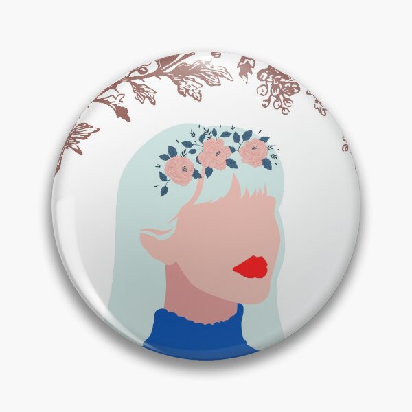 Item preview, floral girl illustration designed and sold by Doucheka.