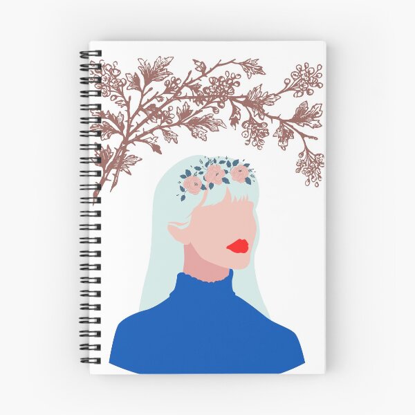 Item preview, floral girl illustration designed and sold by Doucheka.