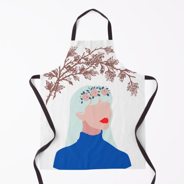Item preview, floral girl illustration designed and sold by Doucheka.