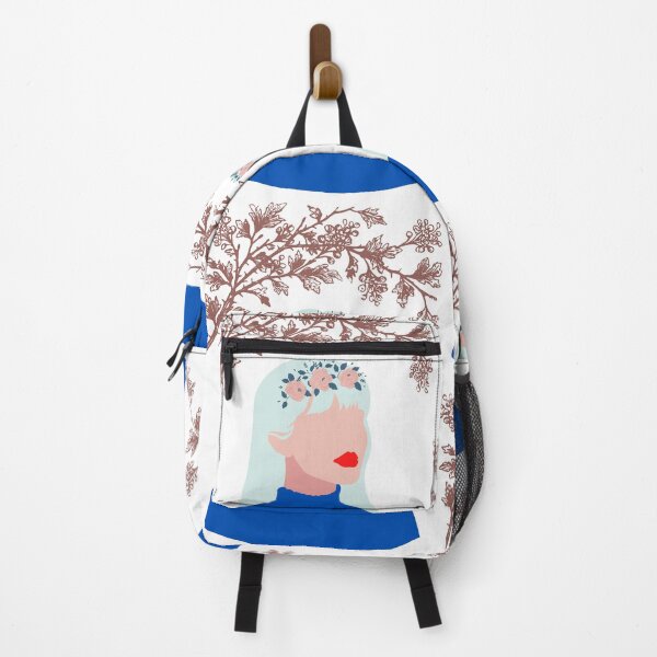 Item preview, floral girl illustration designed and sold by Doucheka.