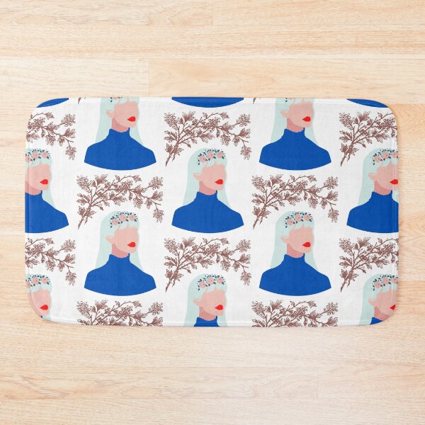 Item preview, floral girl illustration designed and sold by Doucheka.