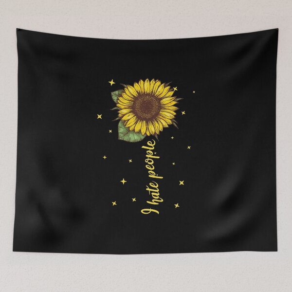 Item preview, I hate people Sunflower tshirt funny gift  designed and sold by BugattiDivo58.