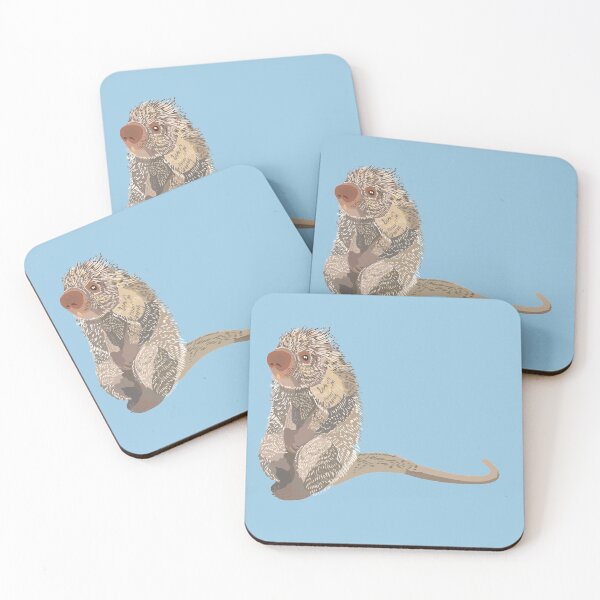 Item preview, P is for Prehensile Porcupine,Prehensile Porcupine Illustration – Unique Climbing Rodent Artwork designed and sold by PrettylittlepastelUk.