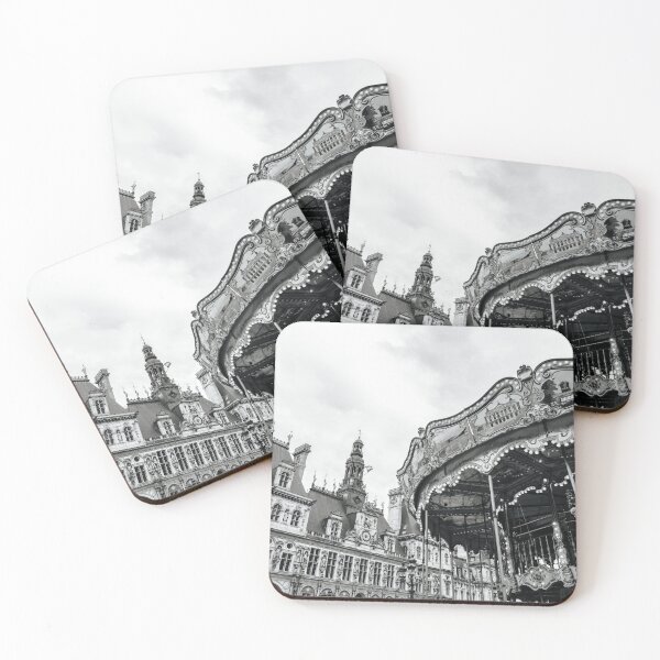 Item preview, Paris Town Hall and Merry-go-round- travel photography designed and sold by D-Diatel.