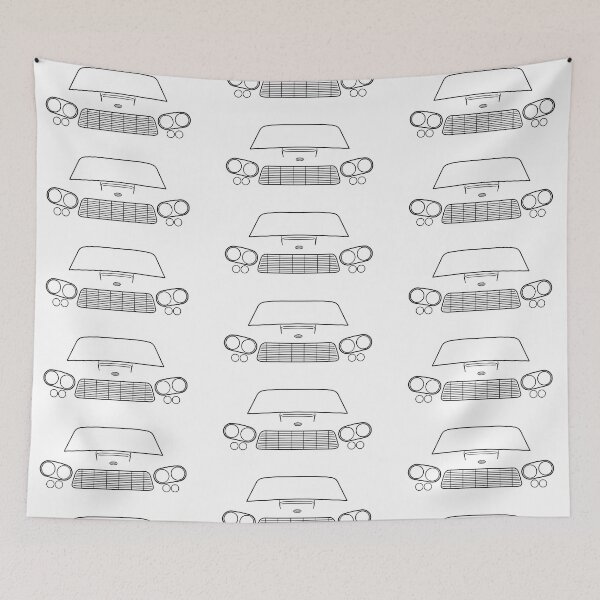 Item preview, Gordon Keeble 1960s classic British car black outline graphic designed and sold by soitwouldseem.