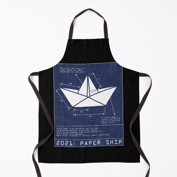 Item preview, PAPER SHIP ORIGAMIS No.1 | BLUEPRINT Sailing Boat | Minimalist Hand Drawn Art designed and sold by yourtravelguide.