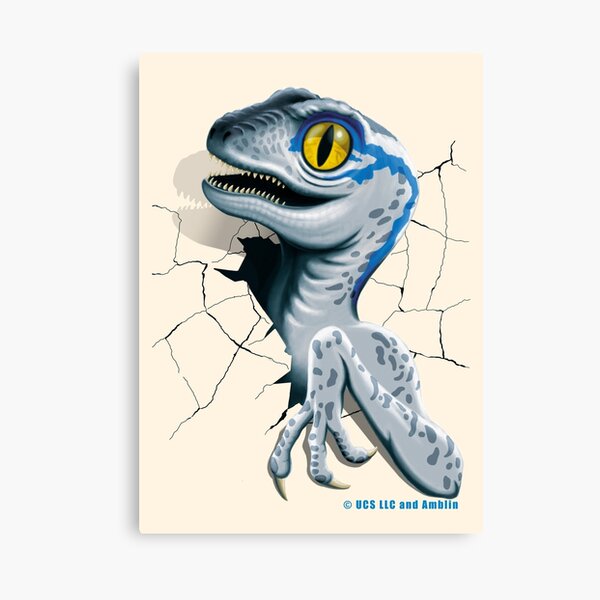 Jurassic World Baby Blue Velociraptor Canvas Print By Tmbtm Redbubble