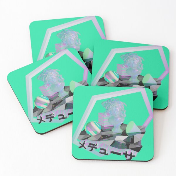 Item preview, Medusa Bust Vaporwave Objects with Japanese Text designed and sold by luigiplayertwo.