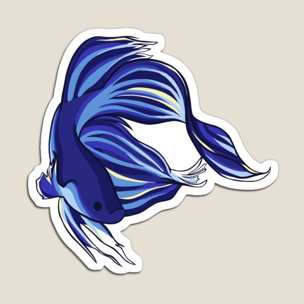 Artikelvorschau, Blauer Krähenschwanz Betta Fisch entworfen und verkauft von muffinstandd.