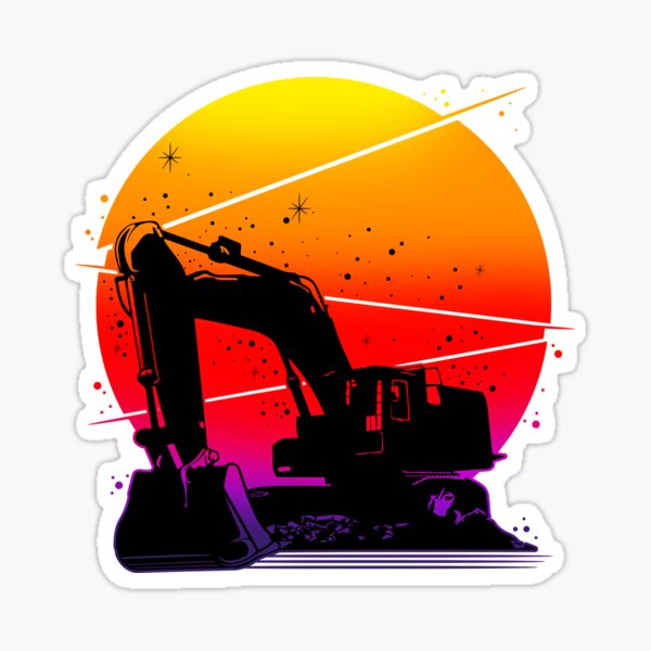 Item preview, Excavator Sunset designed and sold by damnoverload.