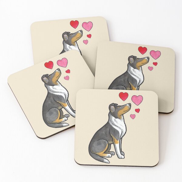 Item preview, Smooth Collie love (tricolour) designed and sold by animalartbyjess.