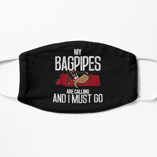 Funny My Bagpipes Are Calling I Must Go Scottish Pride Flat Mask