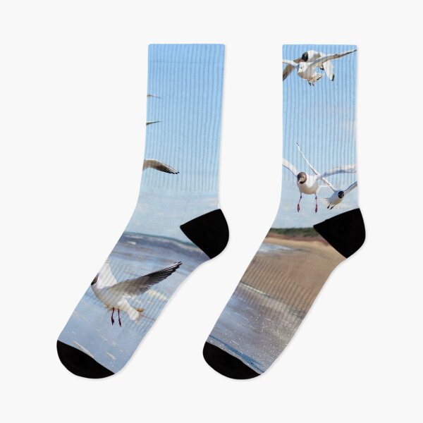 Item preview, Flock of seagulls flying above the water designed and sold by lena-maximova.