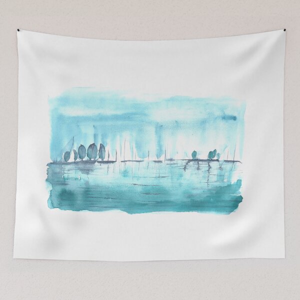 Item preview, Sailboats on the horizon  designed and sold by NitArtCafe.
