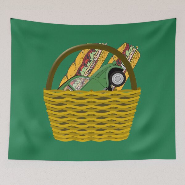 Item preview, Vintage Car Lovers French basket designed and sold by CarModelsWorld.