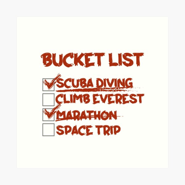 Item preview, bucket list(red) designed and sold by Chocowooyu.