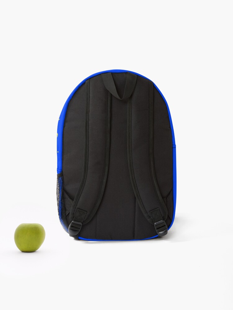 Alternate view of shhh be quiet I'm thinking v1 - YELLOW font Backpack